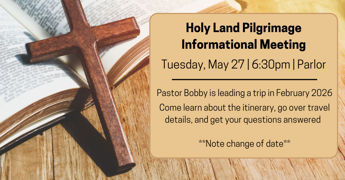 Holy Land Trip Meeting